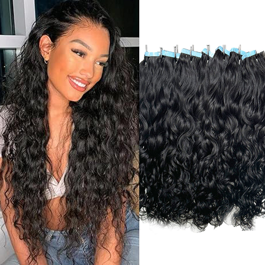 Natural Wavy Tape in Hair Extensions