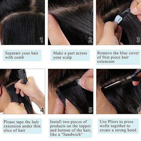 Straight Tape in Weft Hair Extension