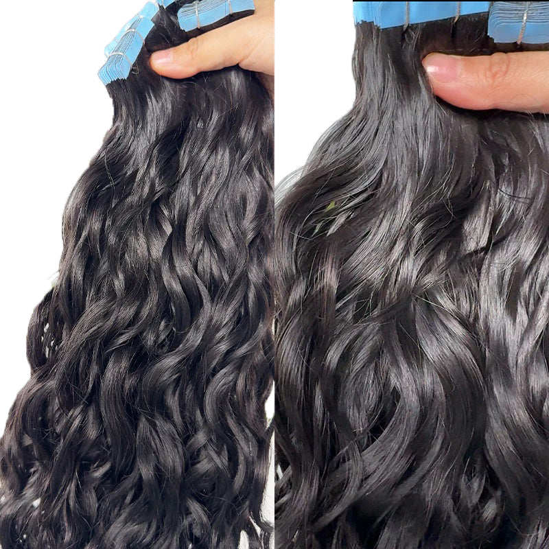 Natural Wavy Tape in Hair Extensions