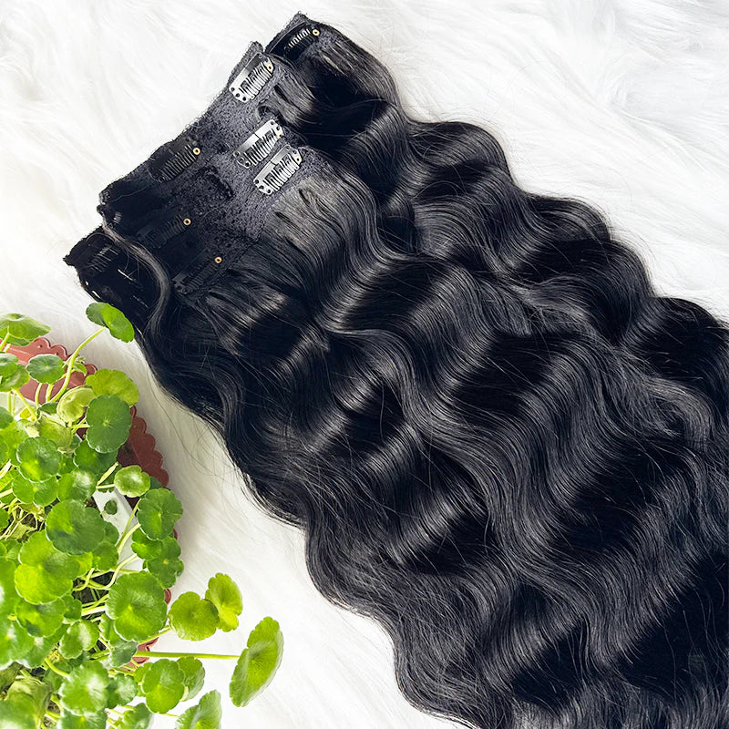 Natural Wavy Clip in Hair Extensions