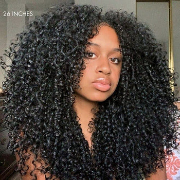 [WEAR GO HALF WIG]  Burmese curly Half Wig Invisible Hairline Beginner Friendly