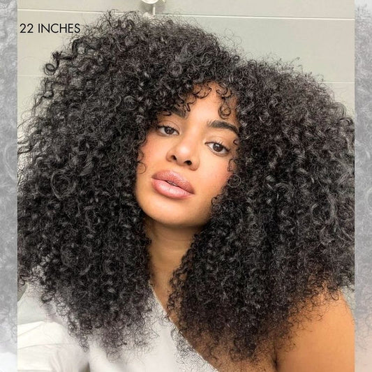 [WEAR GO HALF WIG]  Burmese curly Half Wig Invisible Hairline Beginner Friendly