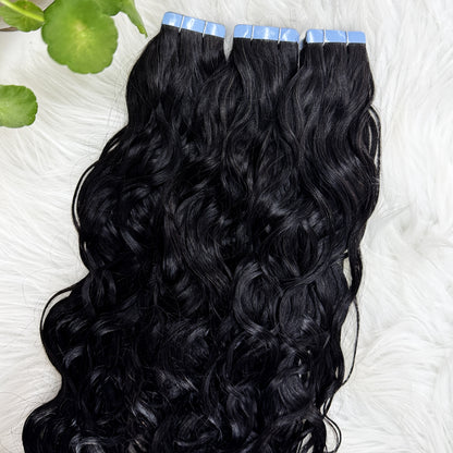 Natural Wavy Tape in Hair Extensions