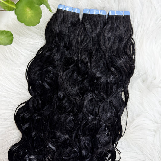 Natural Wavy Tape in Hair Extensions