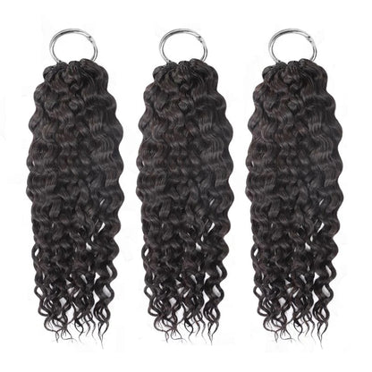 Muyol water wave Crochet Hair Pre-Separated Feather Soft Knotless Human Hair Extensions