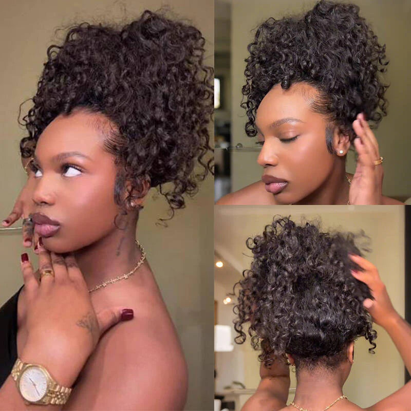 [WEAR GO HALF WIG]  Water Wave Half Wig Invisible Hairline Beginner Friendly