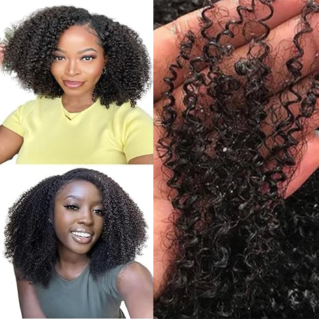 4b4c Afro Kinky Curly Sew in Weft hair extensions