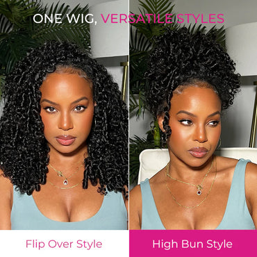 [WEAR GO HALF WIG]  Afro Curly Draw-strings Half Wig Real Hairline