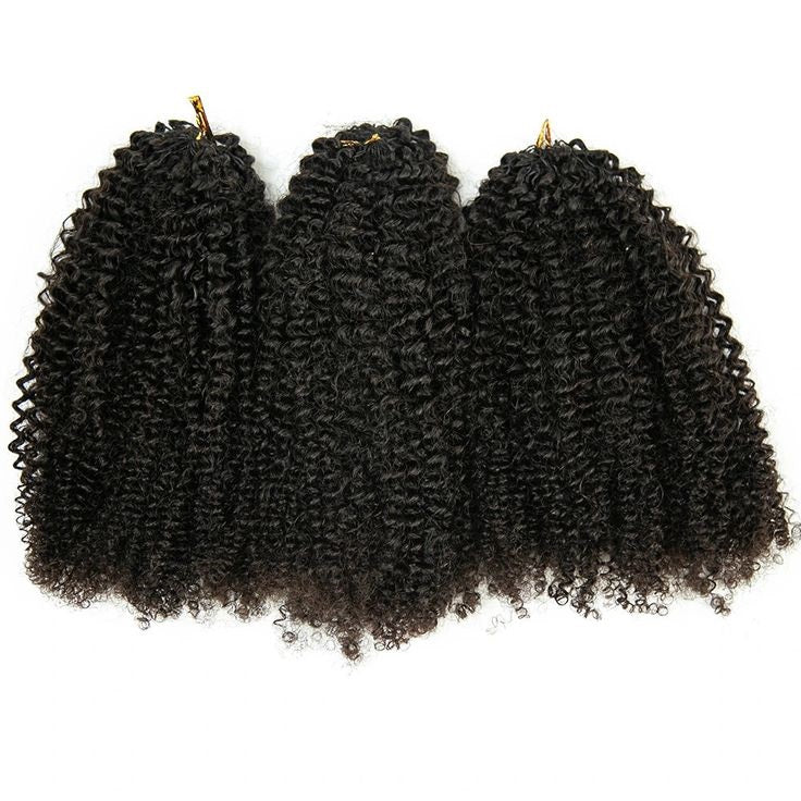 Muyol Afro Curly Crochet Hair Pre-Separated Feather Soft Knotless Human Hair Extensions