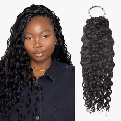 Muyol water wave Crochet Hair Pre-Separated Feather Soft Knotless Human Hair Extensions