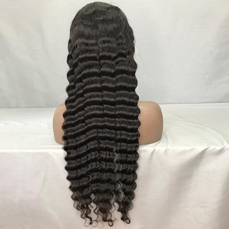 Deep wave Virgin Human hair 9x6 HD Lace Full Frontal glueless Wigs - URBAN CHIC HAIR