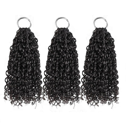 Muyol Pixie Curly Crochet Hair Pre-Separated Feather Soft Knotless Human Hair Extensions