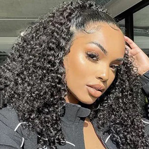 Burmese Curly Cambodian Human Hair 13x4 HD Lace Frontal Wig
