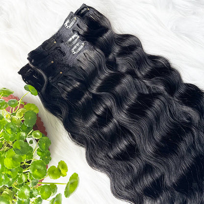Natural Wavy Clip in Hair Extensions