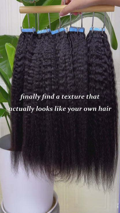 Kinky Straight Tape in Hair Extensions