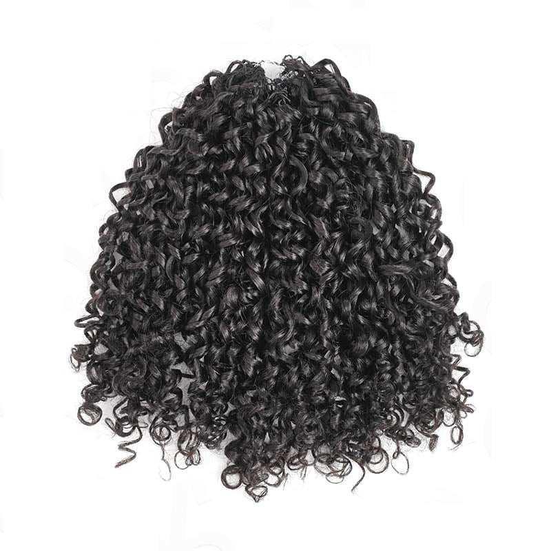 Muyol Pixie Curly Crochet Hair Pre-Separated Feather Soft Knotless Human Hair Extensions